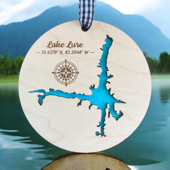 Lake Lure North Carolina Christmas Tree Ornament makes a perfect Holiday Gift NC - Picture 5 of 6